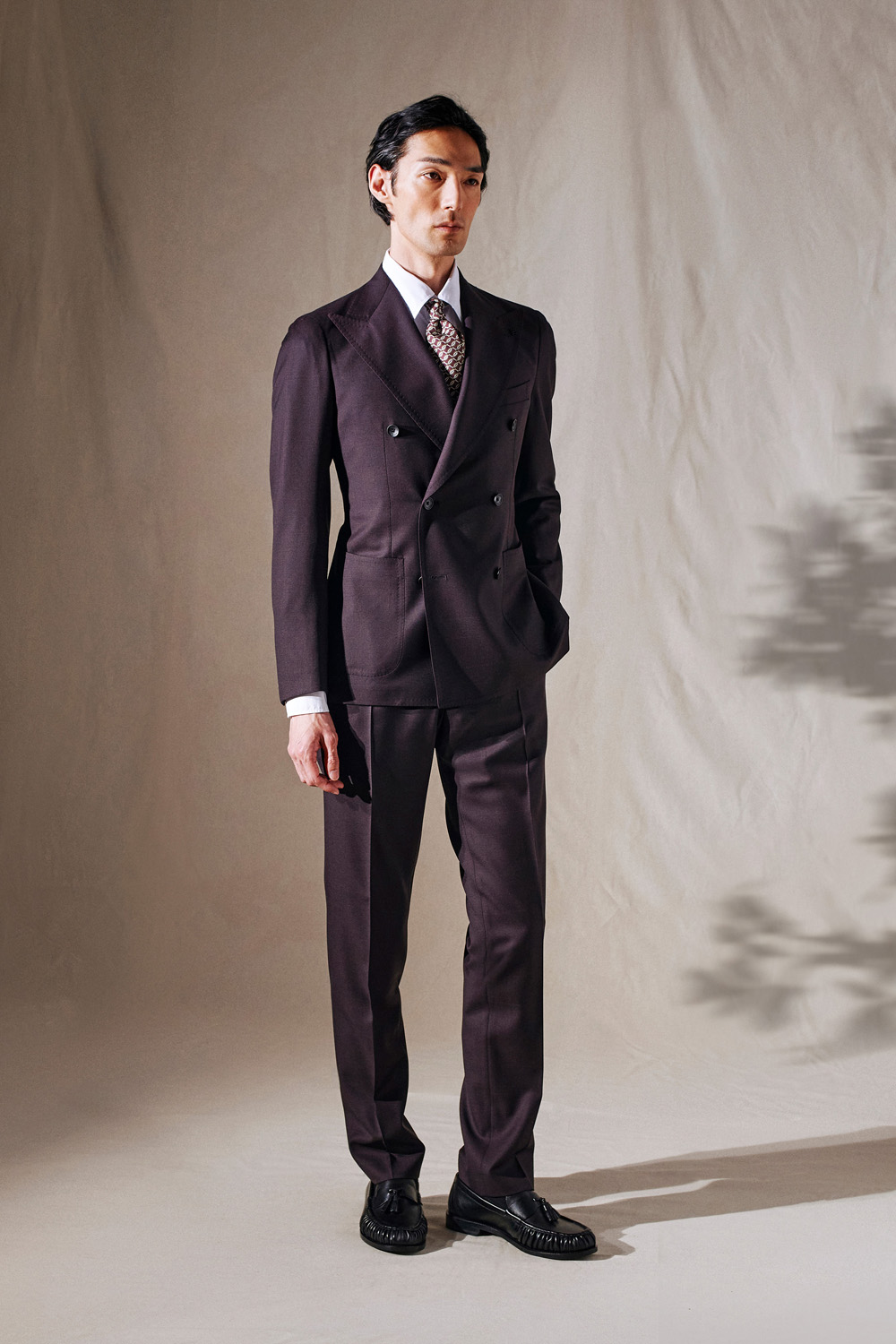 セットアップ Tagliatore Double-Breasted Tailored Suit With Classic Lapel Man - Tagliatore