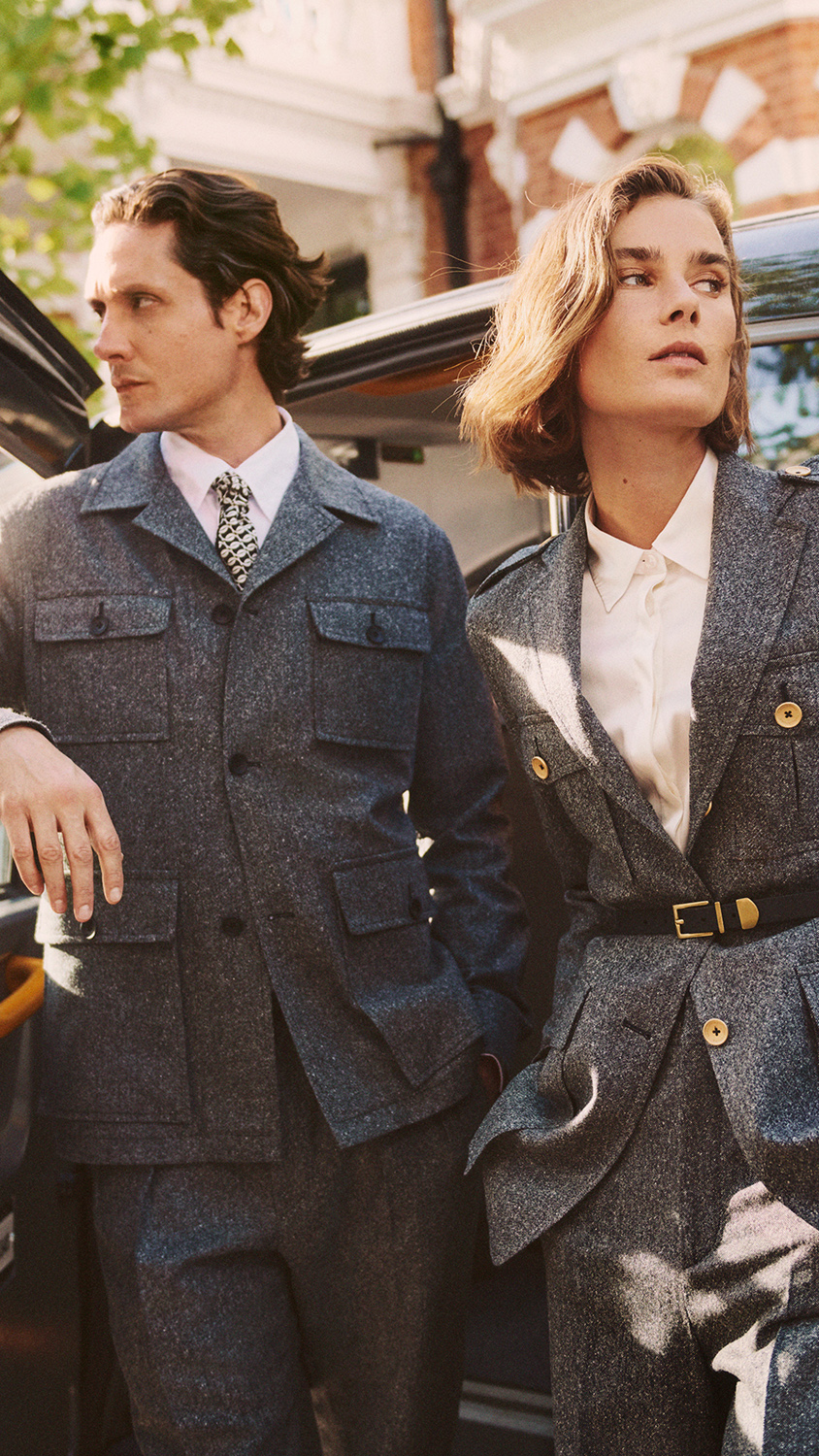 <美品>TAGLIATORE×ブリッラ CHARLIE ダブル コート 42 先見せエーダブ〜〈TAGLIATORE〉ダブルブレステッドコート